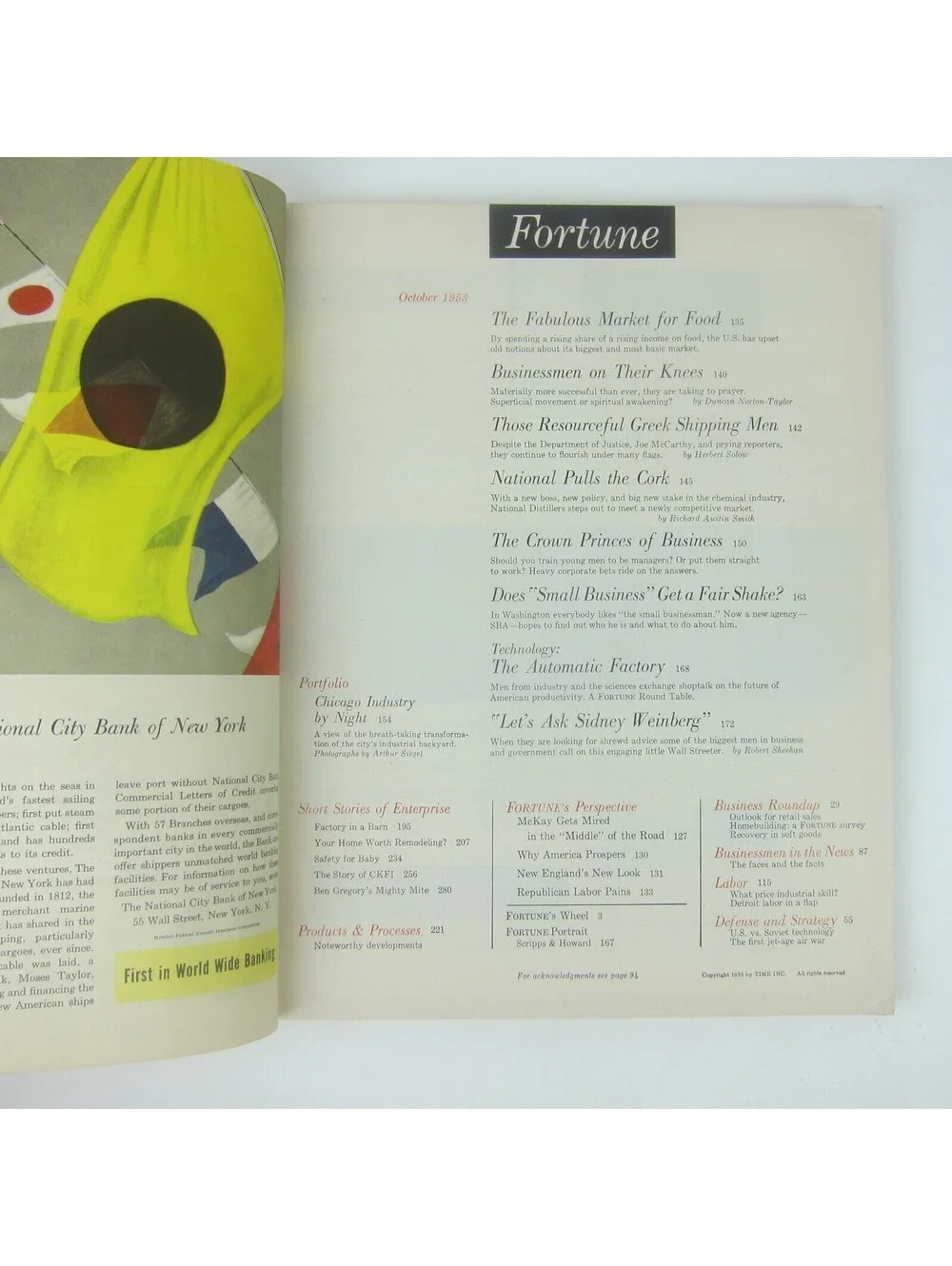 Vintage FORTUNE Magazine October 1953 Cadillac Chevrolet General Motors Seagrams